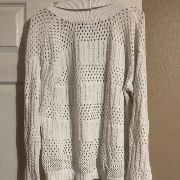 ❗️SOLD❗️Verve • White Crotchet Open Front Cardigan - Picture 12 of 13